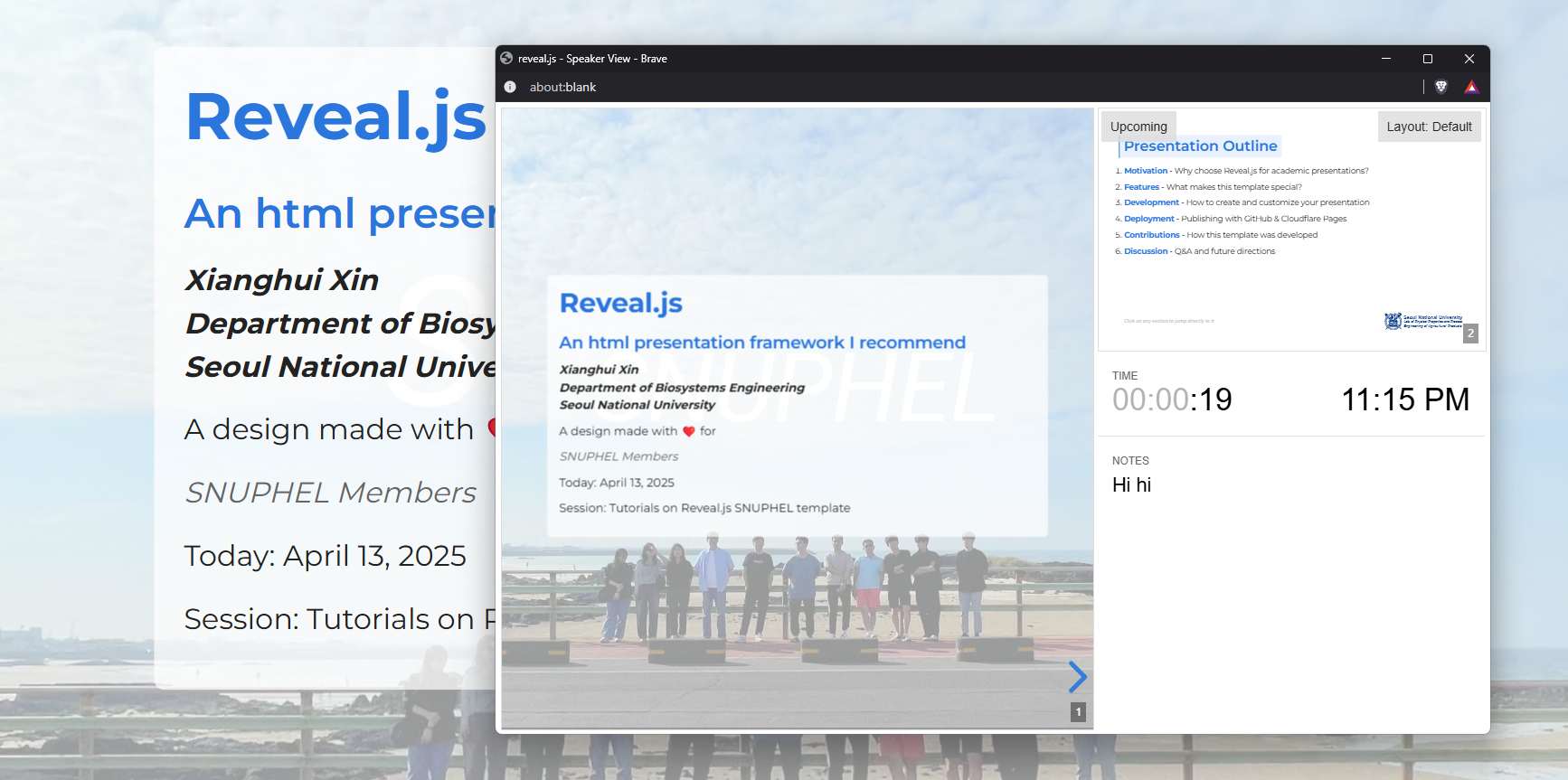 Presenter View Example